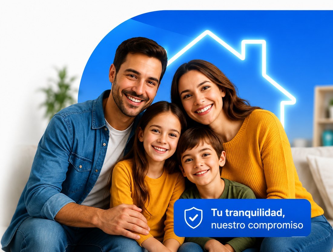 Familia protegida con los seguros de Seguros NOA en Gandía